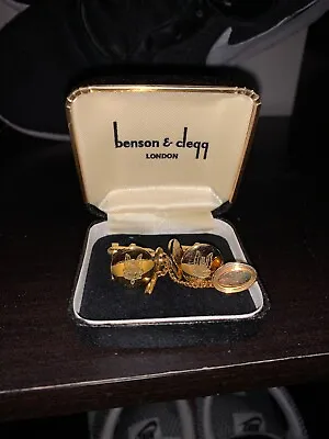 Buy Benson & Clegg Cufflinks & Tie Pins Gold Formal Wear Jewelry • 95.02£