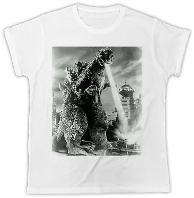 Buy Godzilla Black And White T-shirt Tv Movie Poster Unisex Cool Funny Tee Retro • 5.99£