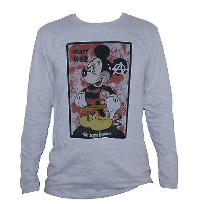 Buy Class War Punk Rock Anarchist Mickey Mouse T-shirt Funny Unisex Long Sleeve  • 21.20£