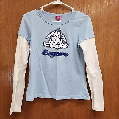 Buy Disney Eeyore Graphic Print Long Sleeve Shirt Juniors L (11-13) • 7.51£