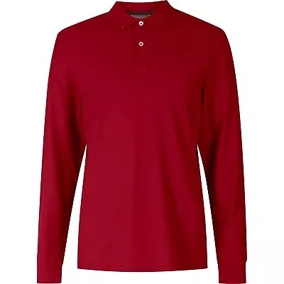 Buy Mens Long Sleeve Polo Shirt Casual Button Collared Pique Warm Collared Top New • 8.99£