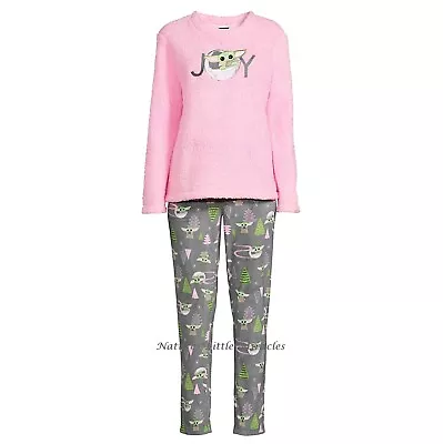 Buy Baby Yoda Christmas Pajamas Set Womens Size S-3X Plus Sherpa Shirt Pants Holiday • 26.84£