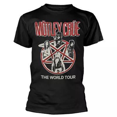Buy Motley Crue Vintage World Tour Black T-Shirt NEW OFFICIAL • 16.59£