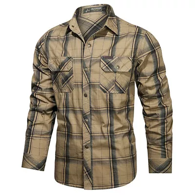 Buy Jack Pyke Tundra Shirt Check Full Zip Sherpa Fleece Lined Hunting Jacket Top • 23.96£