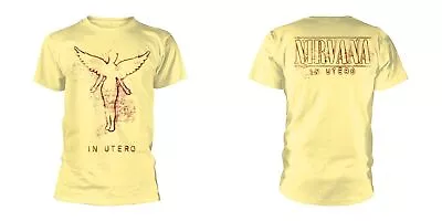 Buy Nirvana - In Utero F&B Men (Yellow) (NEW MENS FRONT & BACK PRINT T-SHIRT) • 18.84£
