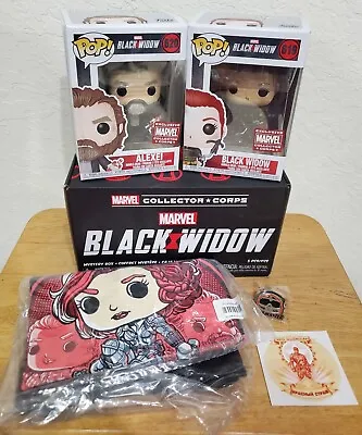 Buy Funko Pop - Marvel Collector Corps - BLACK WIDOW, Complete Box #619 620, Size XL • 18.94£