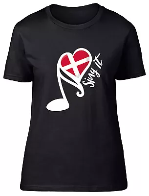 Buy Denmark Song Contest Womens T-Shirt Music Singing Ladies Gift Tee • 8.99£