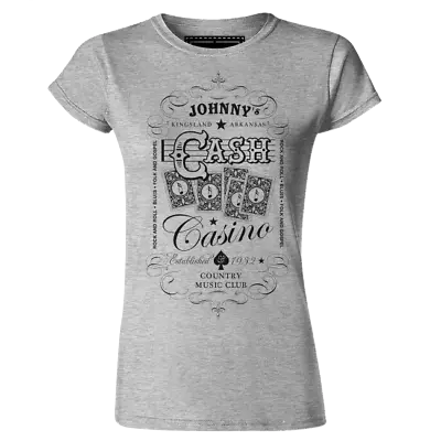 Buy Womens Johnny Cash Casino Country T Shirt Nelson Cash Parton Campbell Brook • 9.99£