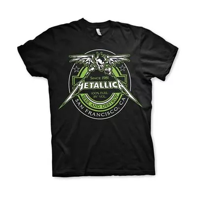 Buy Men's Metallica Fuel Logo Black Crew Neck T-Shirt • 10£