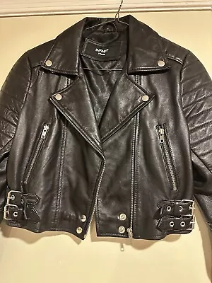 Buy Infinity London Black Faux Leather Biker Jacket. Size 10. Exc. Condition. Preown • 19£
