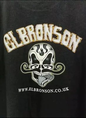 Buy El Bronson Black Cotton T-shirt Size L Skull Logo • 15£