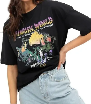 Buy Jurassic Park Jurassic World Tour 2015 Womens Oversized T Shirt Size M • 14.99£