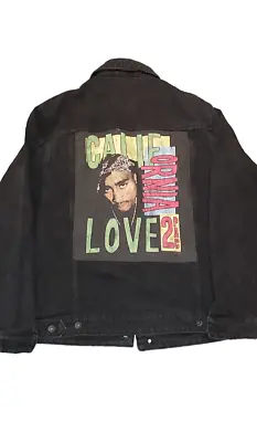 Buy 2 Pac Denim Jacket  Large Black  Tupac Shakur California Love 91 Music Top • 22.06£