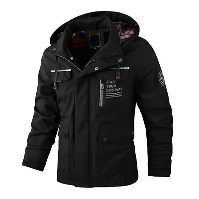 Buy Mens Fall Windbreaker Bomber Jacket Outdoor Waterproof Sports Jacket Warm Coat • 28.99£