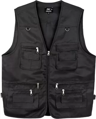 Buy Mens Waistcoat Vest Utility Multi Pocket Workwear Body Warmer Gillet Fisherman • 15.99£