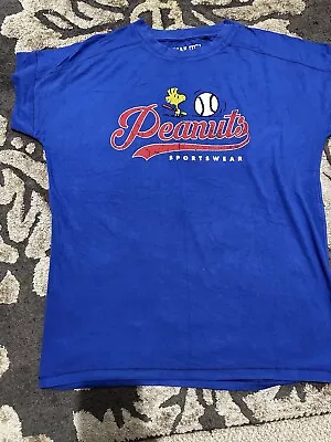 Buy Peanuts T-shirt From Next In Blue Size 8 (over-sized) Ladies • 3.50£