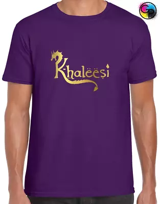 Buy Khaleesi Dragon Gold Print Mens T Shirt Tee Game Of Daenerys Jon Thrones Snow • 8.99£