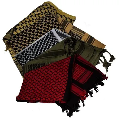 Buy 100% Cotton Palestinian SHEMAGH Freedom Scarf Keffiyeh Head Wrap Black And White • 13.49£
