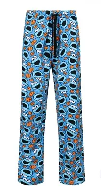 Buy Cookie Monster MENS CHARACTER PYJAMA BOTTOMS, PJ LOUNGE SLEEP PANTS, XXL • 4£