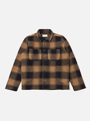 Buy Universal Works Lumber Jacket In Navy Mix Wool Fleece • 89£