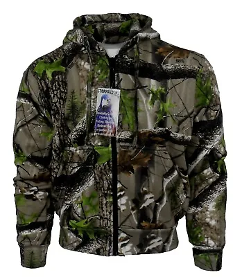 Buy Stormkloth Trek Camo Zip Hooded Top Camouflage Hoodie Zipper Full Zip Front New • 19.99£