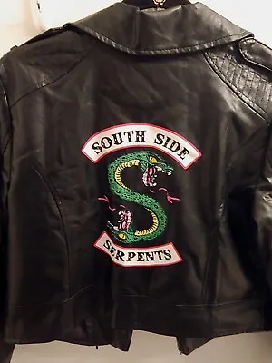 Buy Women's Unbranded South Side Serpent Faux Leather Jacket Size M • 29.34£