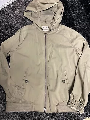 Buy Ladies Lightweight Beige Zip Up Hooded (Detachable) Jacket By Parka - Size S • 15£