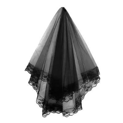 Buy Wedding Vale Tulle Veils Brides Wedding Veil Sequins Veil Black Lace Veil • 6.78£