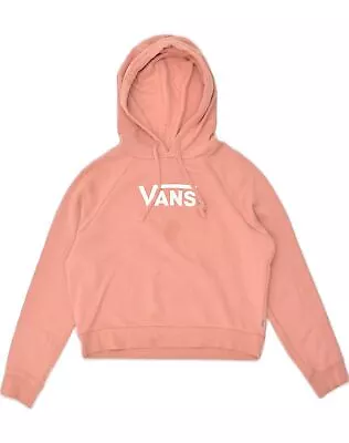 Buy VANS Womens Loose Fit Graphic Hoodie Jumper UK 14 Medium Pink Cotton FM09 • 13.17£