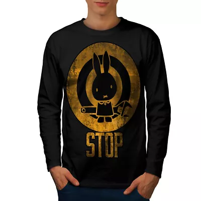 Buy Wellcoda Bunny Stop Worker Funny Mens Long Sleeve T-shirt, Don't Graphic Design • 17.99£