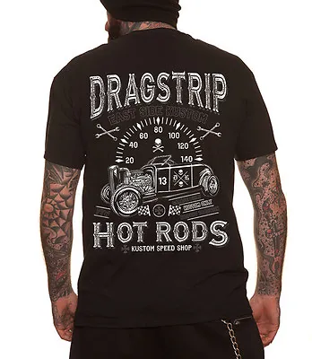 Buy Dragstrip Clothing Mens East Side Kustom Biker Hot Rod Rockabilly 13 T`Shirt  • 25£