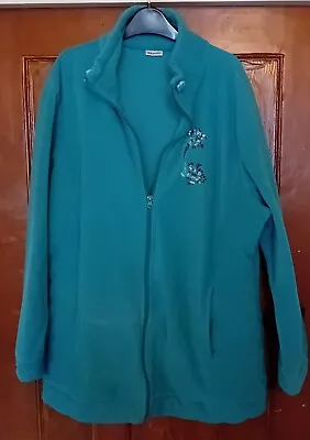 Buy Damart Fleece Jacket Green /blue Size L 18/20 💚🩵💚 • 12£