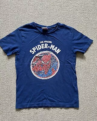 Buy Next Reverse Sequin Spiderman T Shirt Age 5 Years • 4£