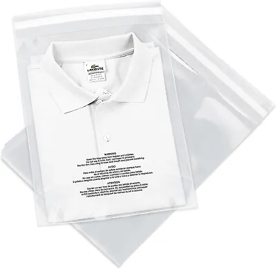 Buy 1000PCS 10x13  Poly Bags With Suffocation Warning Shirt Apparel Clear Poly 1.5ml • 57.72£
