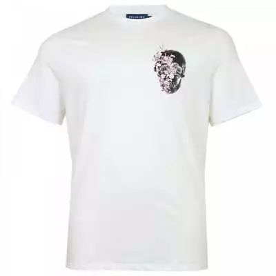 Buy Mens Plus Size Religion 14BCSN03 Cherubs Skull T-Shirt White 2XL-5XL • 32£