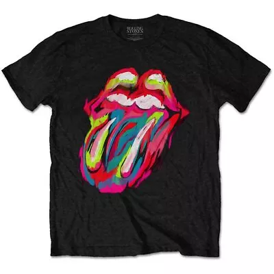 Buy The Rolling Stones Sixty Brushstroke Tongue Official Tee T-Shirt Mens • 17.13£