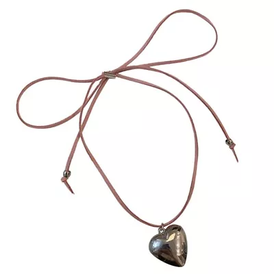 Buy Stylish Heart Pendant Necklace Black Soft Velvets Rope Choker Women Jewelry • 6£