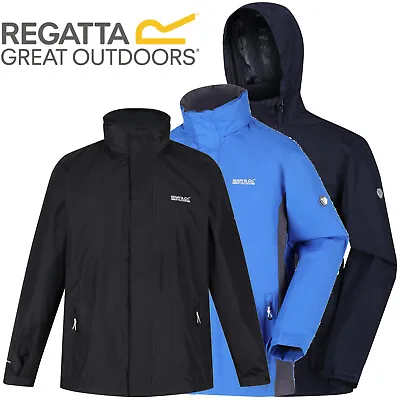 Buy Regatta Mens Matt Windproof Waterproof Hooded Coat Full Zip Lined Rain Jacket • 24.95£