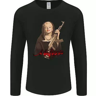 Buy Marilyn Mafioso AK-47 Gangster Mafia Mens Long Sleeve T-Shirt • 12.99£