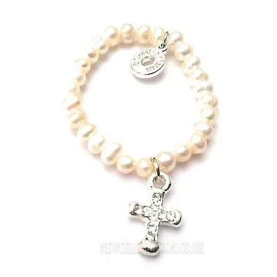 Buy Equilibrium Jewellery - Fresh Water Pearl Christening Bracelet • 9.95£