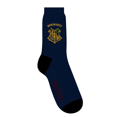 Buy Harry Potter Hogwarts Crest Navy Socks One Size UK 7-11 NEW OFFICIAL • 8.89£