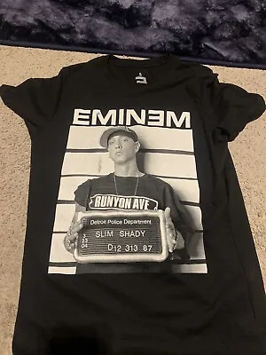 Buy Eminem 2013 Mugshot T-Shirt Mens Small  Black Slim Shady D13 Rap Tour Band Tee • 9£