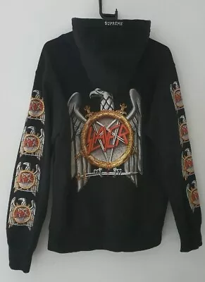 Buy FW16 Supreme X Slayer Hooded Sweatshirt Size M Medium Black Hoodie • 275£