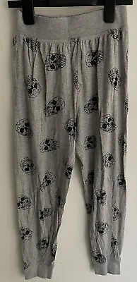Buy Boys Grey Skull Print Pyjama Trousers Lounge Pants Age 10 Years Halloween • 1.50£