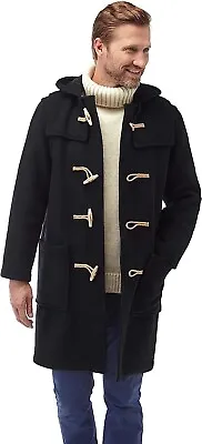 Buy Montgomery Mens Duffle Coat Classic Fit - Wooden Toggles - Navy Size Small • 269£
