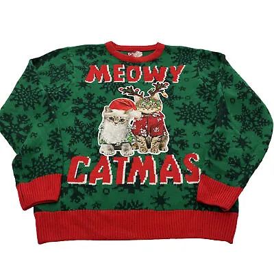 Buy Meowy Catmas Christmas Sweater Women’s M Holiday Cute Ugly Tacky Adorable Cats • 18.04£