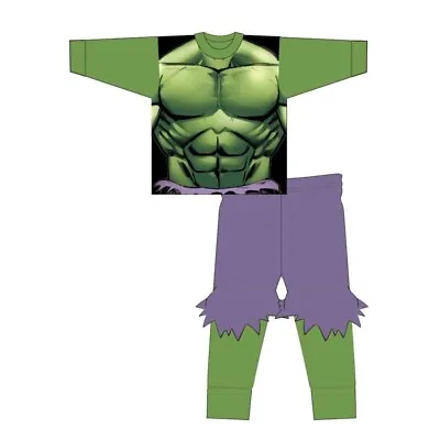 Buy Boys Official Marvel Hulk Novelty Pyjamas Pajamas Pjs Kids Children's 3 4 6 8 • 9.99£