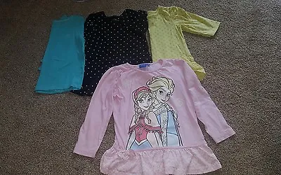 Buy Girls Long Sleeve T Shirts Frozen Elsa & Anna Age 5 To 6  • 4£