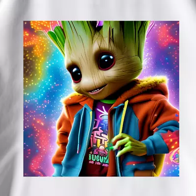 Buy Groot Funny Iron On T Shirt Transfers Tote Bags T Shirts Hoodie Apron Tees Tops • 3.91£