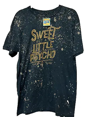 Buy New Southern Bliss Dark Green T-shirt “Sweet But A Little Psycho” Sz L NWT • 6.73£